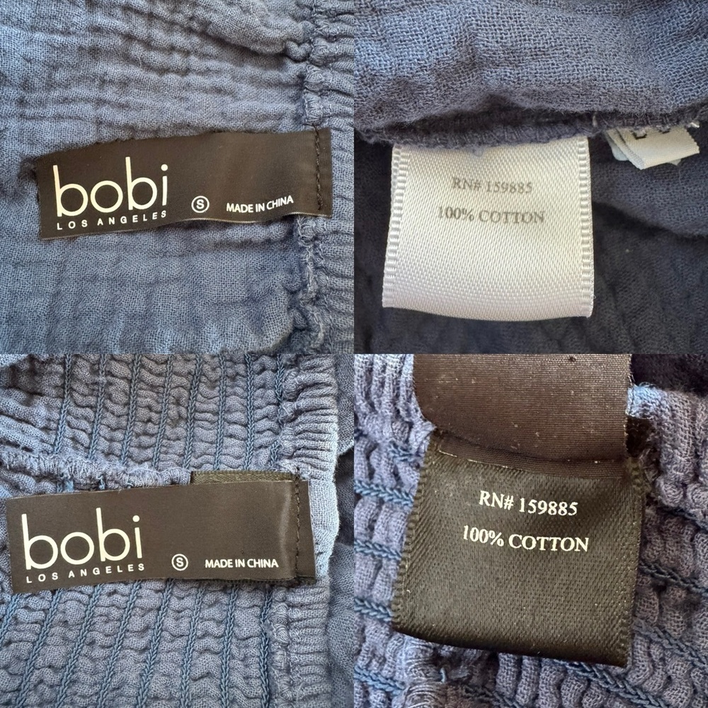 Bobi Los Angeles Ren Top & Cinched Pants in Coast Blue Small - Picture 12 of 12